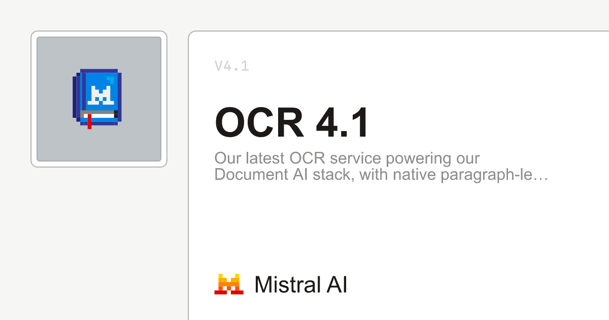 Mistral OCR 4.1