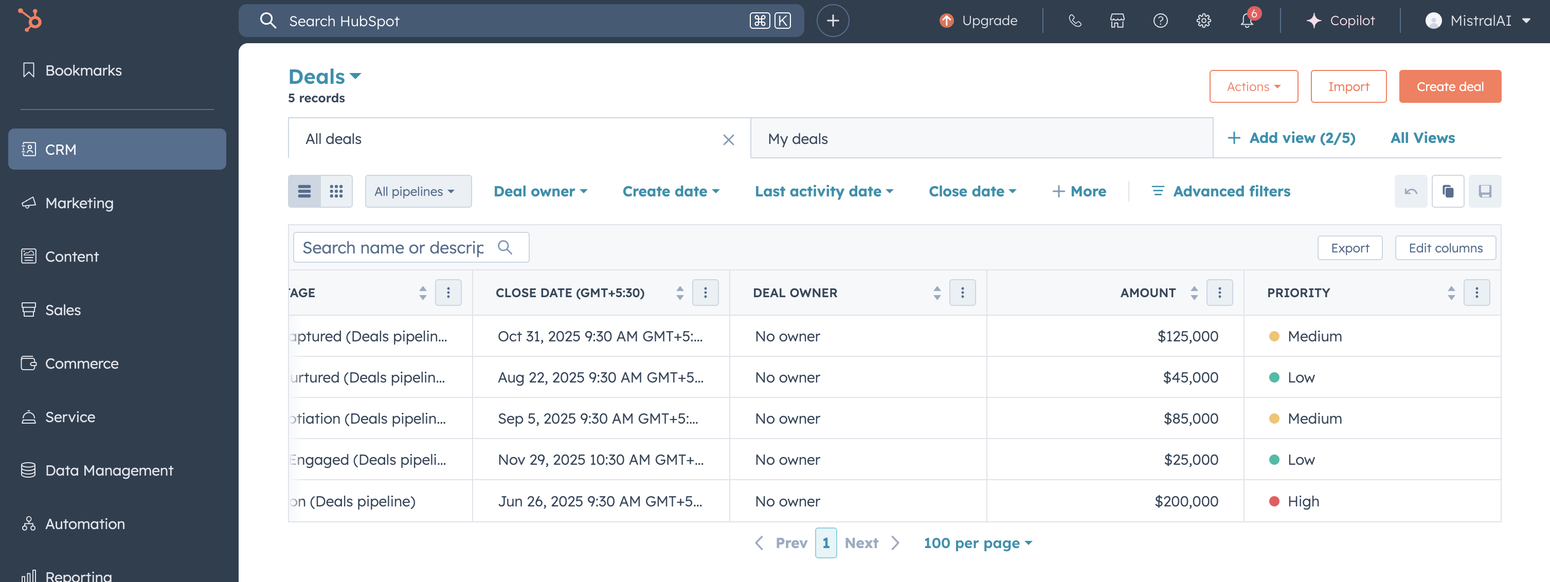 HubSpot Status After Updation